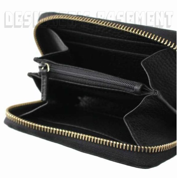GUCCI black leather Mini SOHO Interlocking G Bamboo Tassel zip around wallet NIB - Picture 7 of 8